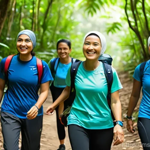 블루 운동 처방을 위한 커뮤니티 형성 방법 - "A vibrant and diverse group of Malaysian adults, encompassing various ethnicities such as Malay, Ch...